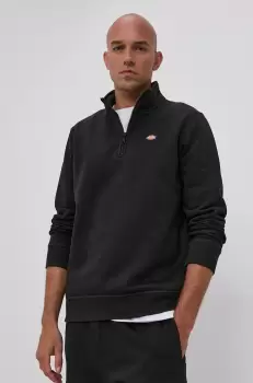 Dickies Bluza barbati, culoarea negru, material neted imagine