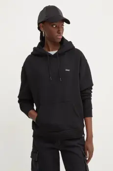 Dickies bluza CLANCY femei, culoarea negru, cu gluga, neted, DK0A4Z2W imagine