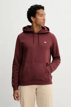 Dickies bluza culoarea bordo, cu gluga, uni, DK0A4XCD imagine