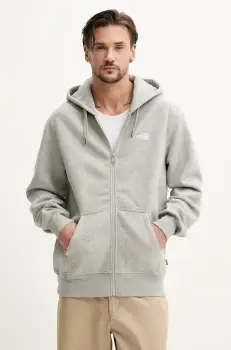 Dickies bluza SUMMERDALE ZIP THROUGH barbati, culoarea gri, cu gluga, neted, DK0A4YQA imagine