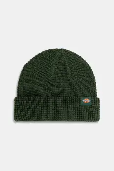 Dickies caciula Woodworth Waffle Beanie culoarea verde, DK0A4XFD imagine