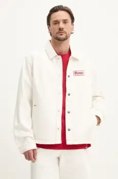 Dickies geaca jeans barbati, culoarea bej, de tranzitie, oversize, DK0A4Z76C481 imagine