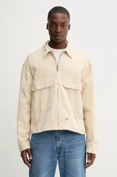 Dickies geaca jeans culoarea bej, de tranzitie, oversize, DK0A87OE imagine