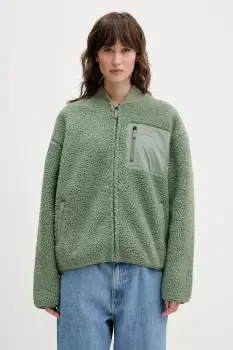 Dickies hanorac fleece culoarea verde, uni, DK0A88BN imagine