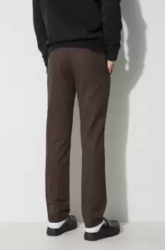 Dickies pantaloni barbati, culoarea maro, drept imagine