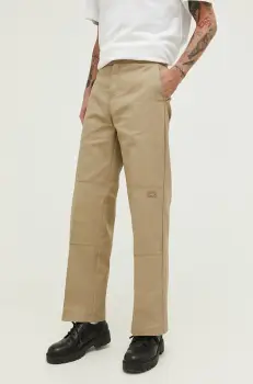Dickies pantaloni barbati, culoarea verde, drept DK0A4XK3KHK1-KHAKI imagine