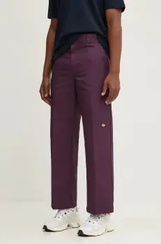 Dickies pantaloni barbati, culoarea violet, drept imagine