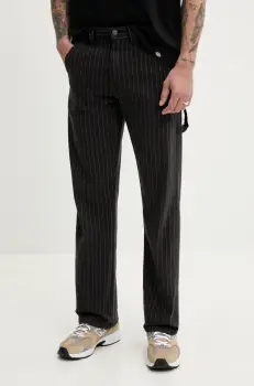 Dickies pantaloni de bumbac barbati, culoarea negru, drept, DK0A4Z6QBLK1 imagine