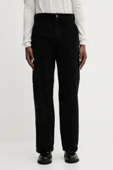 Dickies pantaloni de catifea cord culoarea negru, drept, DK0A863V imagine