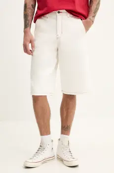Dickies pantaloni scurti jeans barbati, culoarea alb, DK0A4ZASC481 imagine