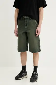 Dickies pantaloni scurti jeans barbati, culoarea verde, DK0A4ZASK571 imagine
