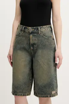 Dickies pantaloni scurti jeans uni, high waist, DK0A4Z85K581 imagine