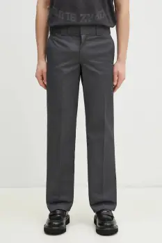 Dickies pantaloni Wp873 Work Pant Rec Charcoal Grey barbati, culoarea gri, drept, DK0A4XK9CH01 imagine