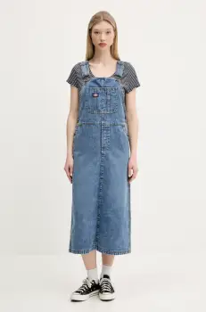 Dickies rochie din denim midi, drept, DK0A4Z6TK211 imagine