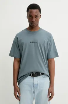 Dickies tricou din bumbac barbati, culoarea gri, cu imprimeu, DK0A4YRNG701 imagine