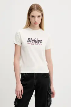 Dickies tricou din bumbac culoarea bej, DK0A87Q5 imagine