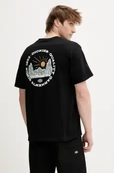 Dickies tricou din bumbac culoarea negru, cu imprimeu, DK0A4Z8PBLK1 imagine