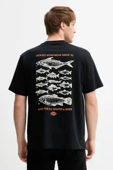 Dickies tricou din bumbac culoarea negru, cu imprimeu, DK0A87QG imagine