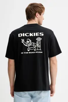 Dickies tricou din bumbac culoarea negru, cu imprimeu, DK0A87QI imagine