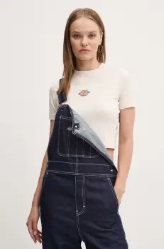 Dickies tricou femei, culoarea gri imagine