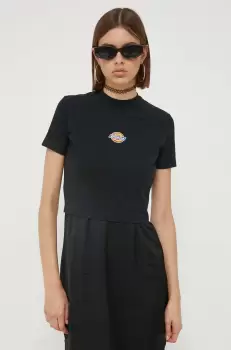 Dickies tricou femei, culoarea negru imagine