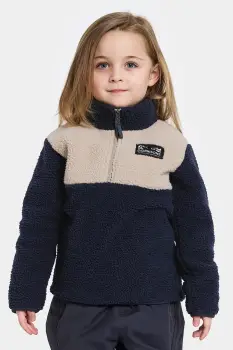 Didriksons bluza GOSIG KIDS HALFZIP culoarea bleumarin, uni, 505536 imagine