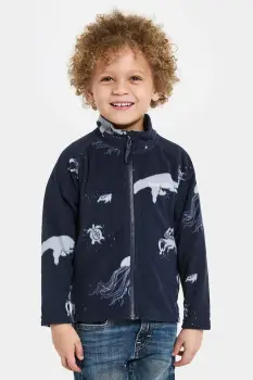 Didriksons bluza MONTE PR K FZ 10 culoarea bleumarin, cu imprimeu, 505940 imagine