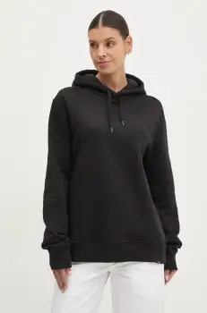 Didriksons bluza VEN femei, culoarea negru, cu gluga, neted, 504129 imagine