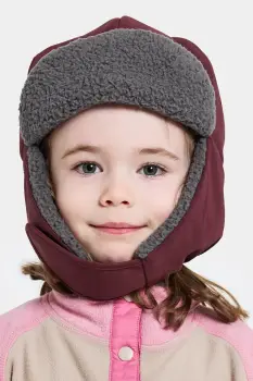 Didriksons caciula copii BIGGLES CAP 6 culoarea bordo, 505028 imagine