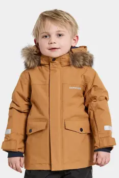 Didriksons geaca copii BJARVEN KIDS PARKA 4 culoarea maro, 505991 imagine