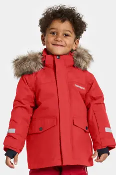 Didriksons geaca copii BJARVEN KIDS PARKA 4 culoarea rosu, 505991 imagine