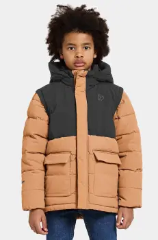 Didriksons geaca copii GRANITE KIDS JKT culoarea maro, 505390 imagine