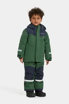 Didriksons jacheta si pantaloni pentru copii SKARE KIDS SET culoarea verde, 504342 imagine