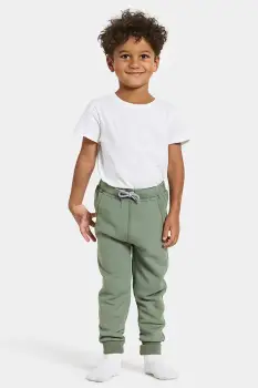 Didriksons pantaloni SILJAN KIDS PNT culoarea verde, uni, 505901 imagine
