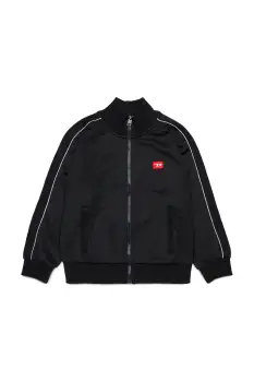 Diesel bluza copii SLOCKD SWEAT-SHIRT culoarea negru, cu imprimeu, J02490 imagine