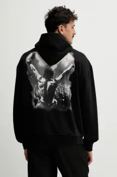 Diesel bluza S-BOXT-HOOD-T5 culoarea negru, cu gluga, cu imprimeu, A18728.0HYAT imagine