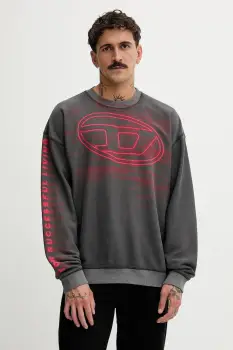 Diesel bluza S-BOXT-T1 culoarea gri, cu imprimeu, A18654.0AGCB imagine