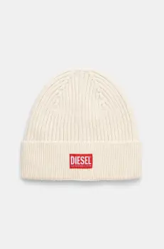 Diesel caciula de lana culoarea bej, de lana, din tesatura neteda imagine