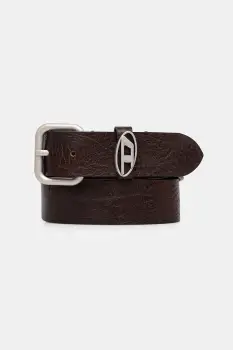 Diesel curea de piele OVAL D LOGO B-1DR OVAL D culoarea maro, X10314.PS681 imagine