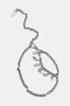 Diesel curea DIESEL LOGO B- MULTICHARM CHAI culoarea gri, X10248.PR581 imagine