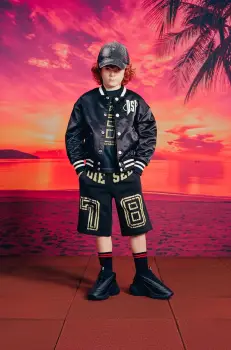 Diesel geaca bomber pentru copii JSTART JACKET culoarea negru, J02185 imagine