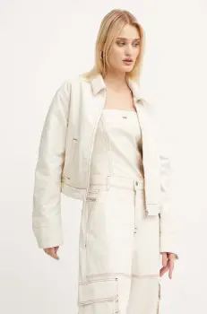 Diesel geaca DE-NOVA femei, culoarea bej, de tranzitie, oversize, A13430.0GRDQ imagine