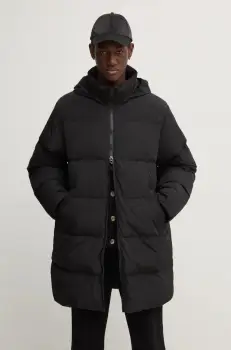 Diesel geaca de puf W-RAVEEL-LONG barbati, culoarea negru, de iarna, A14402.0GHBZ imagine