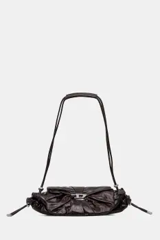 Diesel geanta de piele SCRUNCH-D culoarea maro, X10331.P1003 imagine