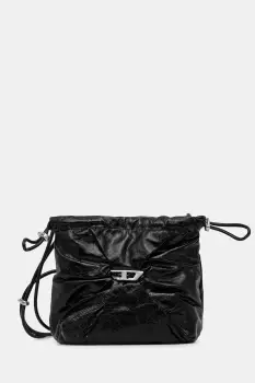 Diesel geanta de piele SCRUNCH-D SCRUNCH-D culoarea negru, X10325.P1003 imagine