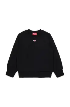 Diesel hanorac de bumbac pentru copii SGINND OVER SWEAT-SHIRT culoarea negru, neted, J02234 imagine