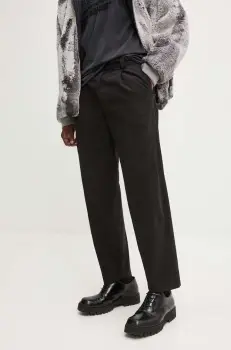 Diesel pantaloni de bumbac P-ARTHUR-A culoarea negru, drept, A15159.0SKAE imagine