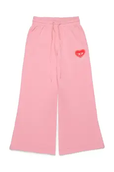 Diesel pantaloni de trening din bumbac pentru copii PCUORE TROUSERS culoarea roz, cu imprimeu, J02231 imagine