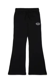 Diesel pantaloni de trening din bumbac pentru copii PEBIRT TROUSERS culoarea negru, uni, J02419 imagine
