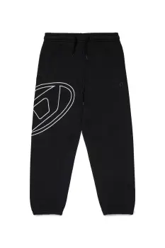Diesel pantaloni de trening din bumbac pentru copii PMARKYMEGOVALD TROUSERS culoarea negru, cu imprimeu, J02272 imagine
